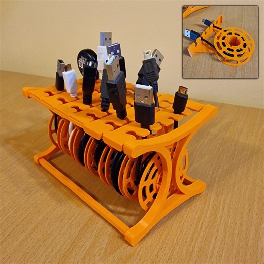 3D Printable USB Cable Organizer: Desk Wire Management Tool (STL Download) - Etsy