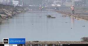 Strong surf causes flooding on PCH in Huntington Beach