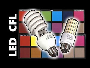 CFL vs LED in a Light Kit! Brightness and Color.