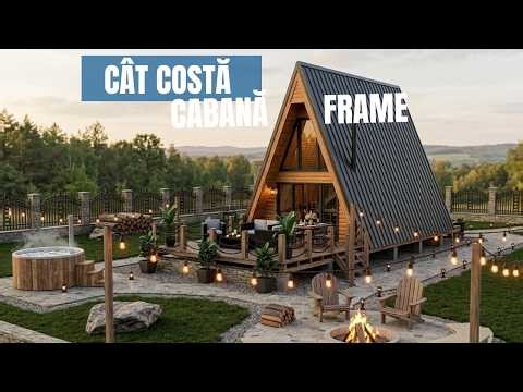 Cat costa REAL o cabana A-frame de 47mp? (de la fundatie la mobilier)