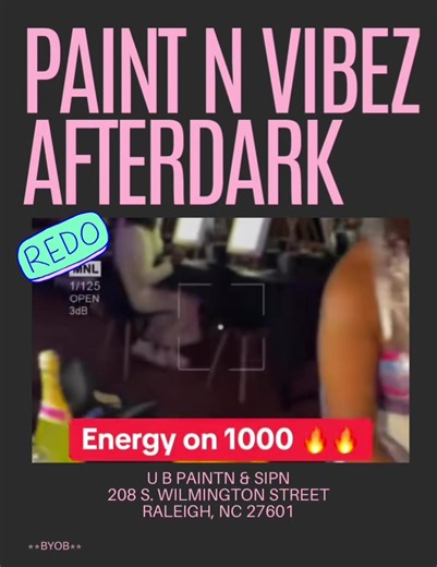 Paint N VIBEz AFTERDARK is coming back‼️ 👀Keep your eyes on our calendar - fresh dates are always loading‼️ #ubpaintnandsipnnc #thingstodoraleigh #LIVEIncentiveProgram #GoLIVEGrowFast #PaidPartnership