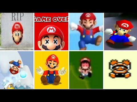 Evolution of MARIO DEATH ANIMATION EVER & Game Over Screens (1981-2022)