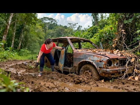 24 Hours Restoring a Car From the Inside Out That Was Abandoned in the Forest for Decades