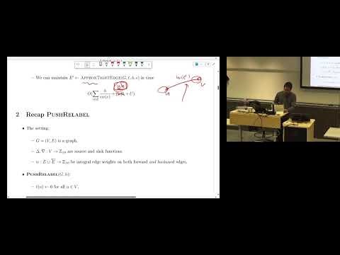 Lecture 22: Push Relabel (Part 2): Approximate Maximum Flow