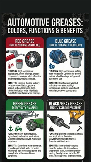 Automotive Grease Color Codes you should know #automobile