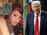 Cardi B slams Trump for 'f***ing up' her shoes at the Super Bowl