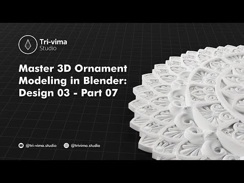 Master 3D Ornament Modeling in Blender: Design 03 | Part 07 | #Blender3D #Ornament #Design #Tutorial