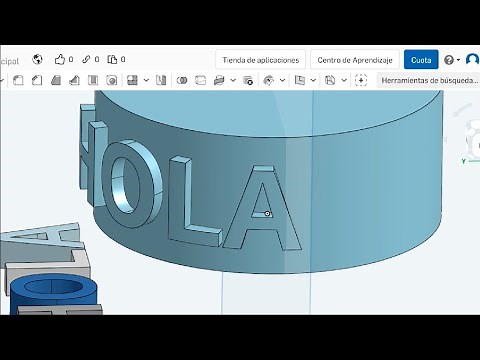Onshape - COMO CONTORNEAR UN OBJETO CON LETRAS - Aprende a diseñar