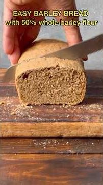 Easy Greek Barley Bread #recipe #baking #bread #barley