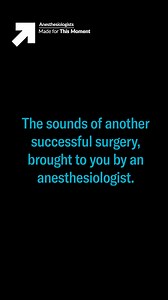 2.5K views · 1.1K reactions | It feels like only a moment to you, but your anesthesiologist is keeping you safe from pre-op to the recovery room. | The American Society of Anesthesiologists (ASA) | Facebook