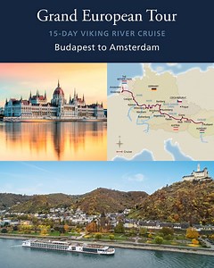 38K views · 639 reactions | Trace the majestic shores between Amsterdam and Budapest on our beloved 15-day voyage, Grand European Tour. Set off for the Rhine, Main and Danube this summer: https://bit.ly/366T3pp | Viking | Facebook