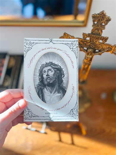 Holy Face Prayer Card| St. Therese Print 4x6| Catholic Vintage Prayer Cards - Etsy