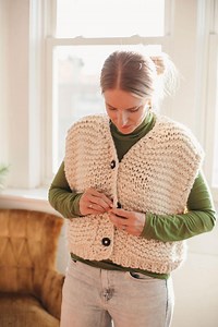 Oversized Boxy Vest Knit Pattern, Beginner Knit Pattern, Easy Knit Pattern, Quick Knit Shirt, Knit Video Pattern, Beginner Vest Knit, Knit - Etsy