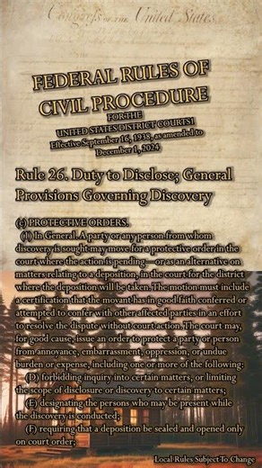 FRCP Rule 26(c)(1)(D-F)