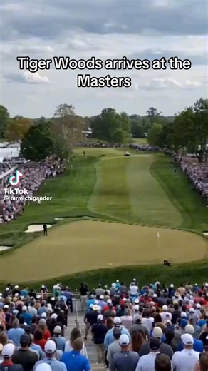 Another AI banger. Tiger arrives at the Masters...😂