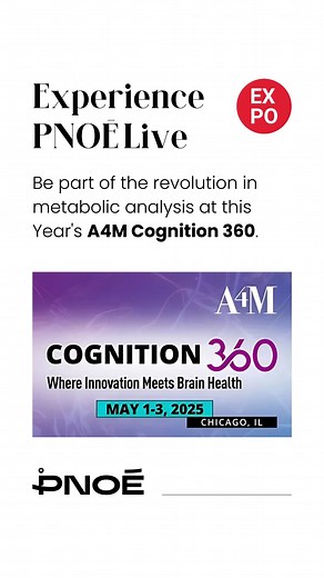 🧠 Heading to Cognition 360 by A4M in Chicago? 📅 May 1–3, 2025 | 📍 Chicago, IL Stop by and experience the future of brain health & performance with PNOĒ. 🫁 ✅ Get a FREE full metabolic test 📊 Receive a detailed report with 23 biomarkers 🤝 Chat with our team to understand how your metabolism impacts cognition, longevity, and performance In a field where every detail counts, PNOĒ provides the objective data that helps practitioners personalize cognitive and neurological health plans with preci