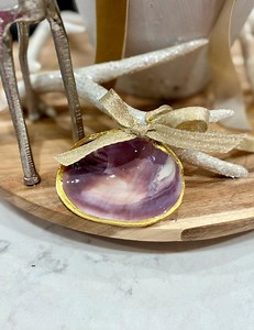 Gold Gilded Clam Shell Ornament | Coastal Christmas Ornament | Hand Painted Shell Decor | Beach Holiday Gift | Nautical Ornament - Etsy