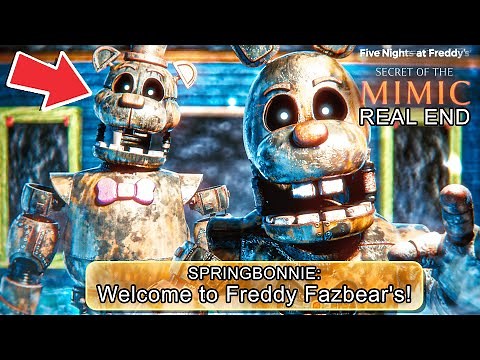 FNAF Secret of the Mimic END: FINDING the PROTOTYPE SPRINGLOCK SUITS & FNAF 1 PIZZERIA!