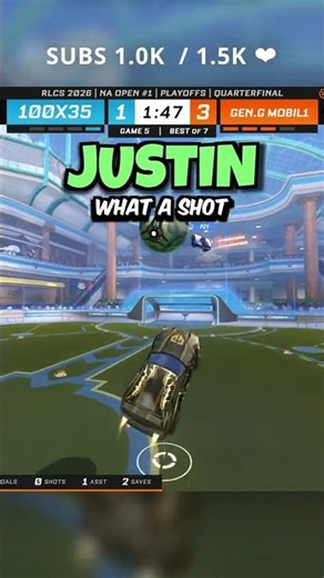 🔥JUSTIN's Amazing Shot in 2026 RLCS Boston Open 1 Playoffs⚡⚽️
