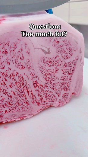 A5 Japanese Wagyu Beef has been selected to have superior genetics that allow for much more intramuscular fat (marbling). They are grown for roughly double the amount of time as a traditional domestic Angus breed and are also grain finished significantly longer to slowly generate the marble that we expect from A5. This beef isn’t supposed to be lean. A 4 ounce portion is plenty! It’s fat melts at room temperature and is a delicacy world wide 🥩 #steak #wagyu #yummy