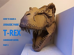 Jurassic Park Cardboard T-Rex Model (How to make) Part 2