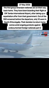 Ghana Repatriation Flight from South Africa: First Group Returns