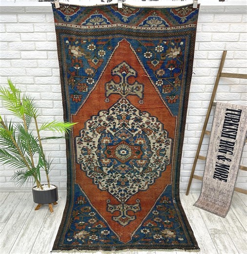 3x8 Vintage Turkish Wool Runner Rug, Oushak Boho Rug, Hallway Decor Rug, 3.7x8 Ft - Etsy Australia