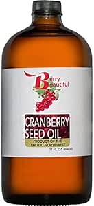 Berry Beautiful Cranberry Seed Oil - 32 fl oz - Cold-pressed from US grown Cranberries - Moisturizing for Face, Body & Hair