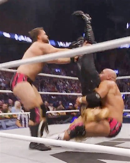 Spike piledriver to Beth Copeland as Adam Copeland is left handcuffed to the ropes! 😱 Watch #AEWAllOut LIVE on HBO MAX! | All Elite Wrestling