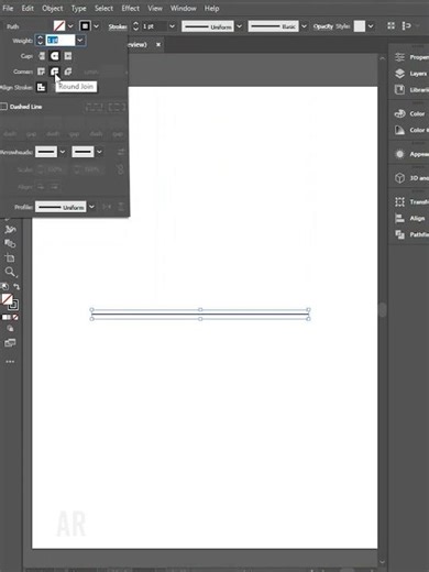 how to add dotted line in illustrator #shortvideo