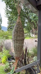 Garden pod complete ! Using my favourite NZ Flax - Phormium tenax Sourced from my garden 👌 It’s always good to nip outside and pick a few leaves when you need them. #basketsfromthegarden #sculpturalbasketry #phormiumtenax | Craft School Oz