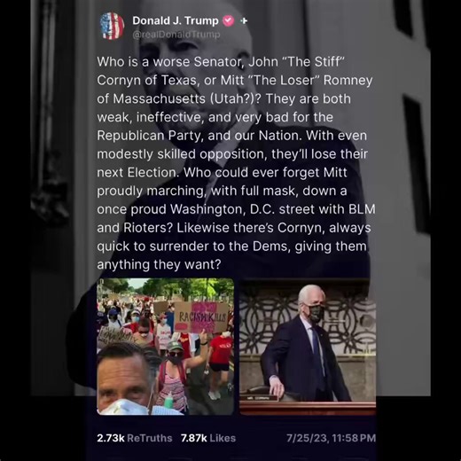 I been thinking about this all day. I am gonna go ahead and say it. Texas knows (both Democrats and the MAGA Base) know who their bad guy is and who the good guy is by now. I can probably say for several years now.Let me break it down. Democrats love John Cornyn and Republicans and MAGA love Ken Paxton. Paxton has been more loyal to the people in Texas and delivering lawsuits and taking constructive action to getting the people of Texas what they want. He wants the save America act passed and se