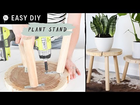 DIY Easy Wood Plant Stand for $7