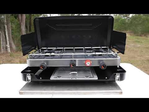 Wanderer LPG Portable Stove with Grill 2 Burner - BCF