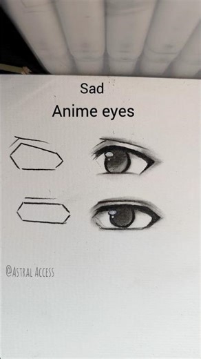 sad anime eyes drawing #art #drawing #sketch #easy #sad #anime #tutorial #trending #shorts #viral