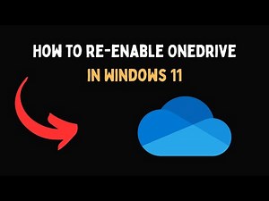 How to re enable OneDrive in Windows 11