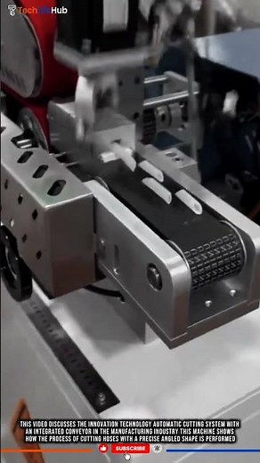 Innovation Technology Automatic Cutting System: Precision Angled Cut for Hose Production #tech