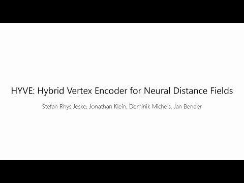 HYVE: Hybrid Vertex Encoder for Neural Distance Fields (TVCG 2026)