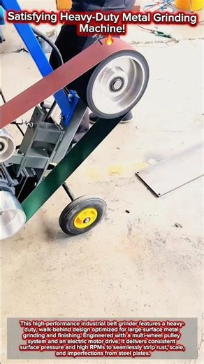 Satisfying Heavy-Duty Metal Grinding Machine! 🛠️🔥