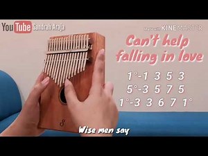 Can't help falling in love Kalimba Tabs Letter & Number Notes Tutorial - KalimbaTabs.net