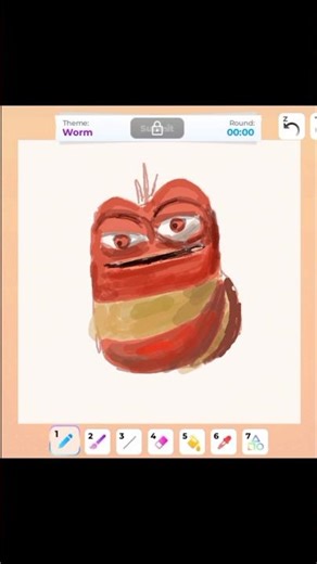 Worm Drawing ⏱️🎨 #speeddraw #roblox #drawing #shorts #digitalart #gaming #painting #art #artist