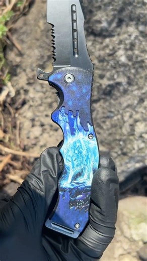 This spring assisted open folding knife offers easy one handed deployment. Once open, the blade lock