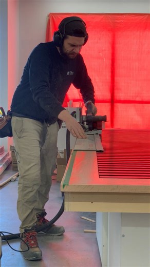 Installing a reception desk! | Beaver Creek Customs