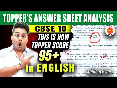 TOPPERS English Answer Sheet Analysis for SCORING 100 in Board Exam 2024! 💯