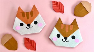 【折り紙】超簡単！可愛い リスの折り方 動物 秋 Origami How to make a Cute Squirrel Paper Craft DIY 쉬운 다람쥐 종이접기 折纸 松鼠 – 折り紙チャンネル Origami Paper Craft
