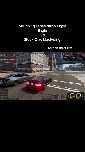 600hp EG Sedan Turbo vs Stock CTS-V Blackwing