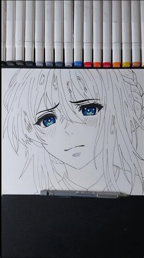 How toDraw Violet Evergarden✨️|| #creativeart #メイキング #drawing #anime #shorts
