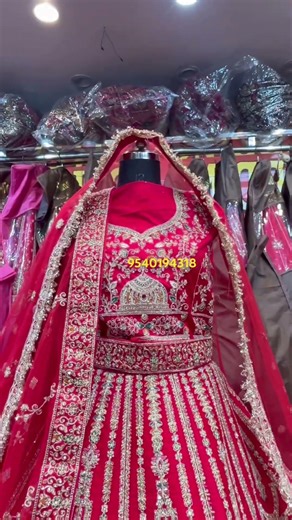 Bridal Rani colour Zari Dhavka#chandnichowk #sonusharmabridal #lehenga #wedding 🔥💫￼