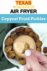 6.5K views · 28 reactions | Nothing like a great fried pickle. Full Recipe & Directions: https://forktospoon.com/air-fryer-copycat-texas-roadhouse-deep-fried-pickles-with-homemade-dipping-sauce/ | Fork To Spoon | Facebook