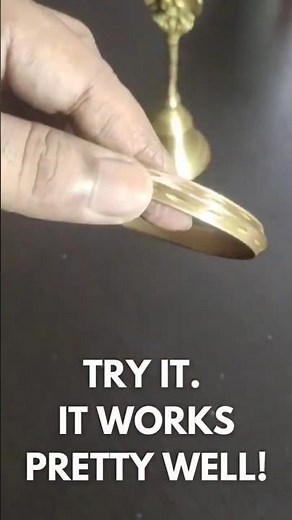 Clean Brass with just 3 ingredients #brasscleaning #brass #polish #diyshorts